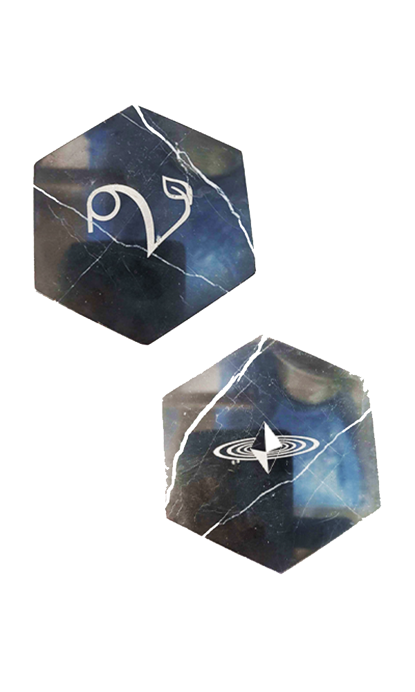 Frequency Disc 3.5in. Black Marble Hexagon